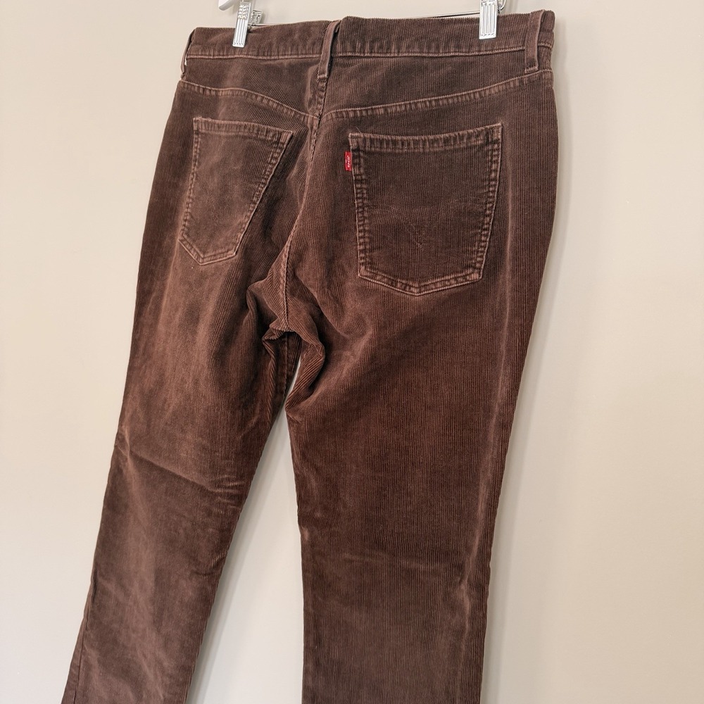 VTG Levi's 505 Straight Leg Jeans Women's Size 14 Corduroy Brown Cotton Pants - Picture 7 of 13